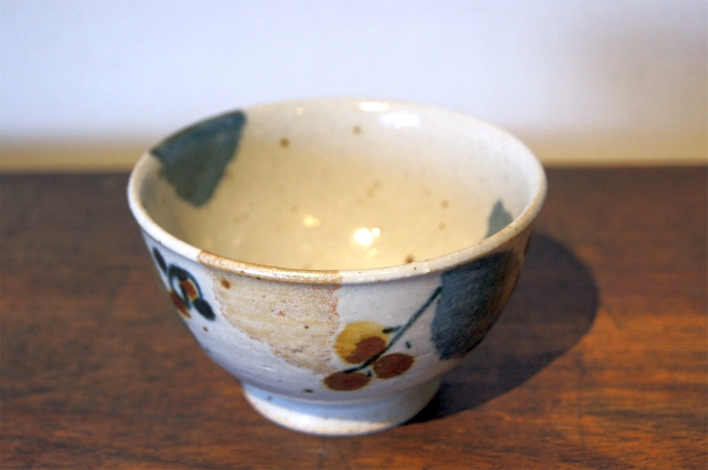 砥部焼、郡中十錦茶碗3点