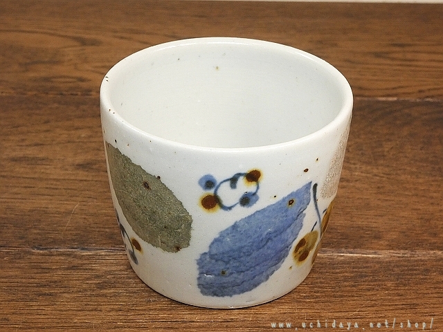 蕎麦猪口　木の葉