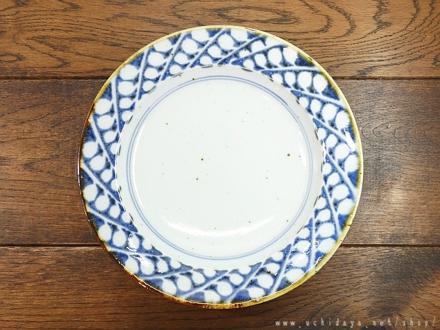 砥部焼 中田窯 6寸リム皿 （すずらん） | 内田屋通販