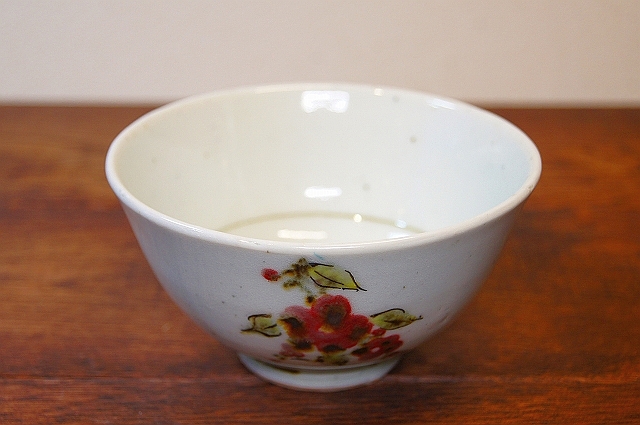 砥部焼　中田窯　飯椀　（加彩花A）