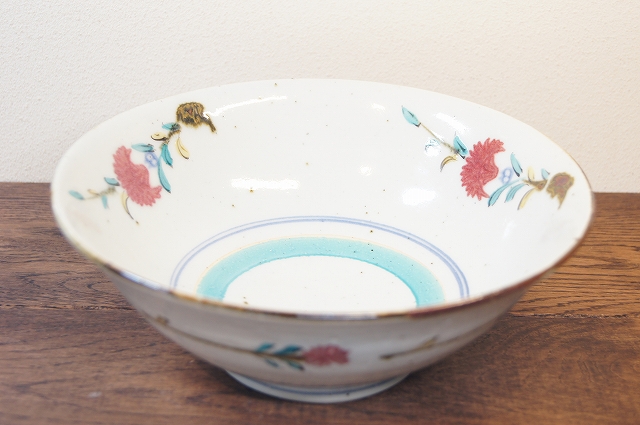 砥部焼　中田窯　７寸鉢　（加彩花C）